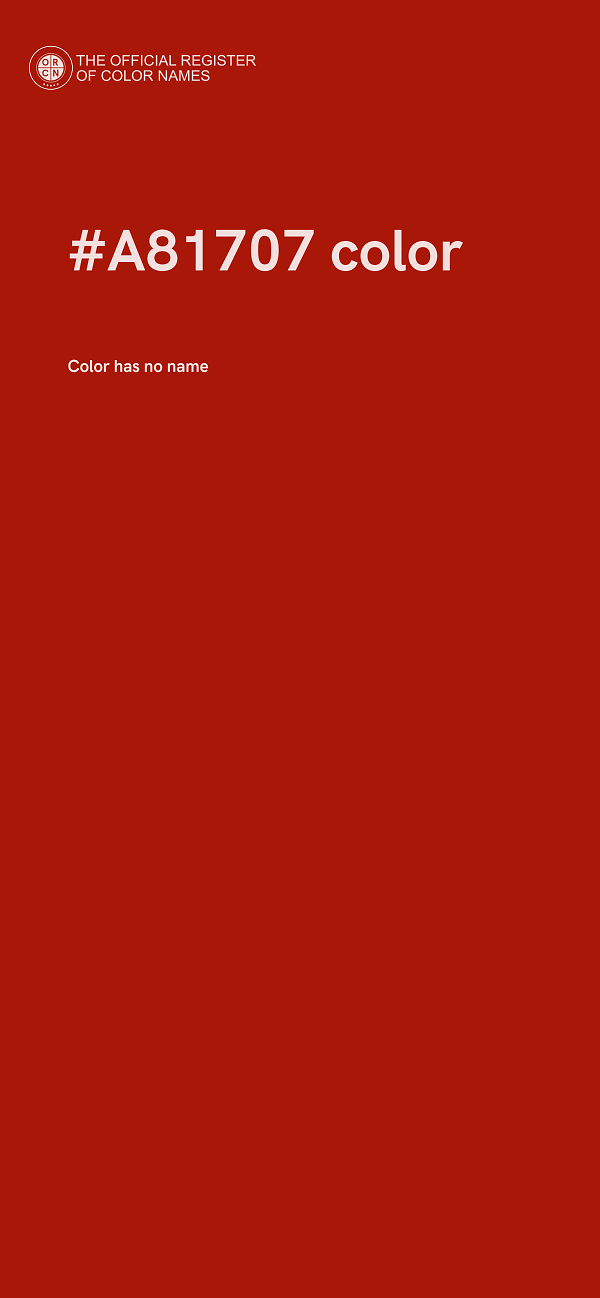 #A81707 color image
