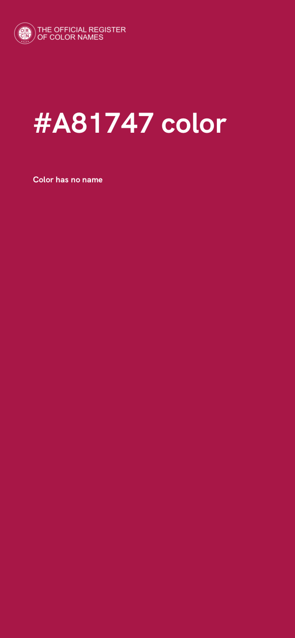 #A81747 color image