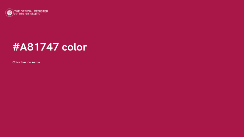 #A81747 color image
