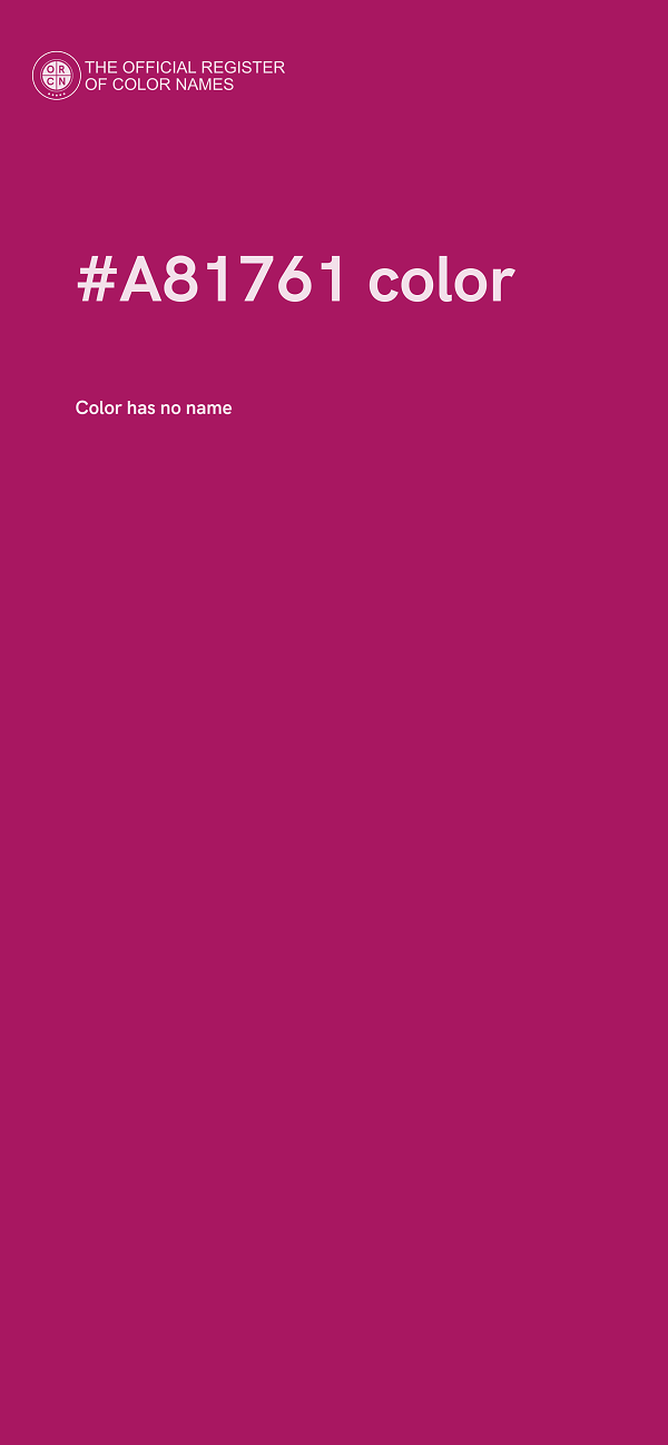 #A81761 color image