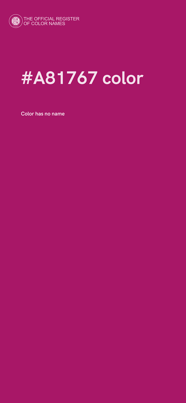 #A81767 color image