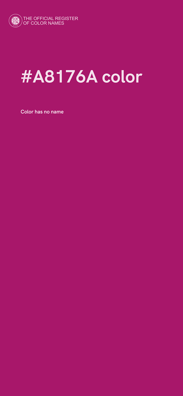 #A8176A color image