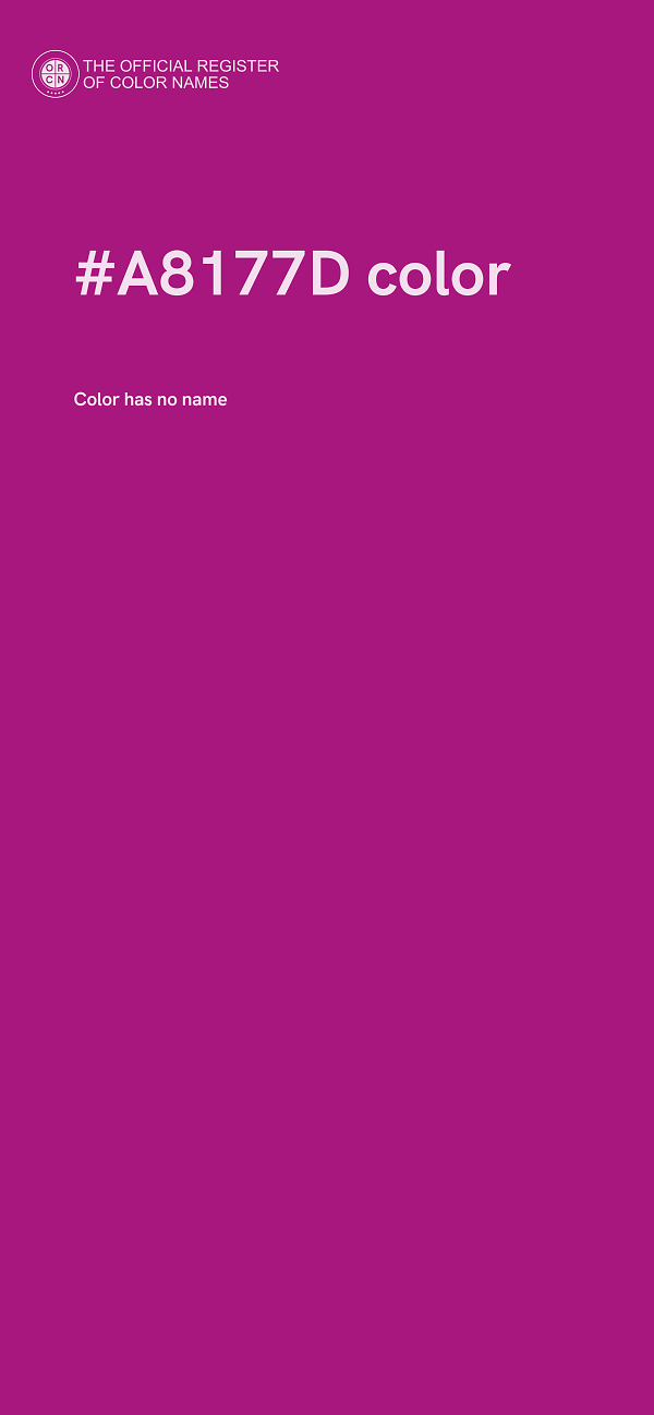 #A8177D color image