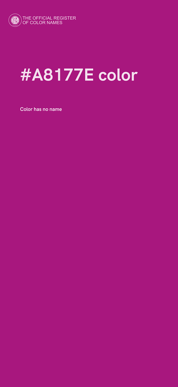 #A8177E color image