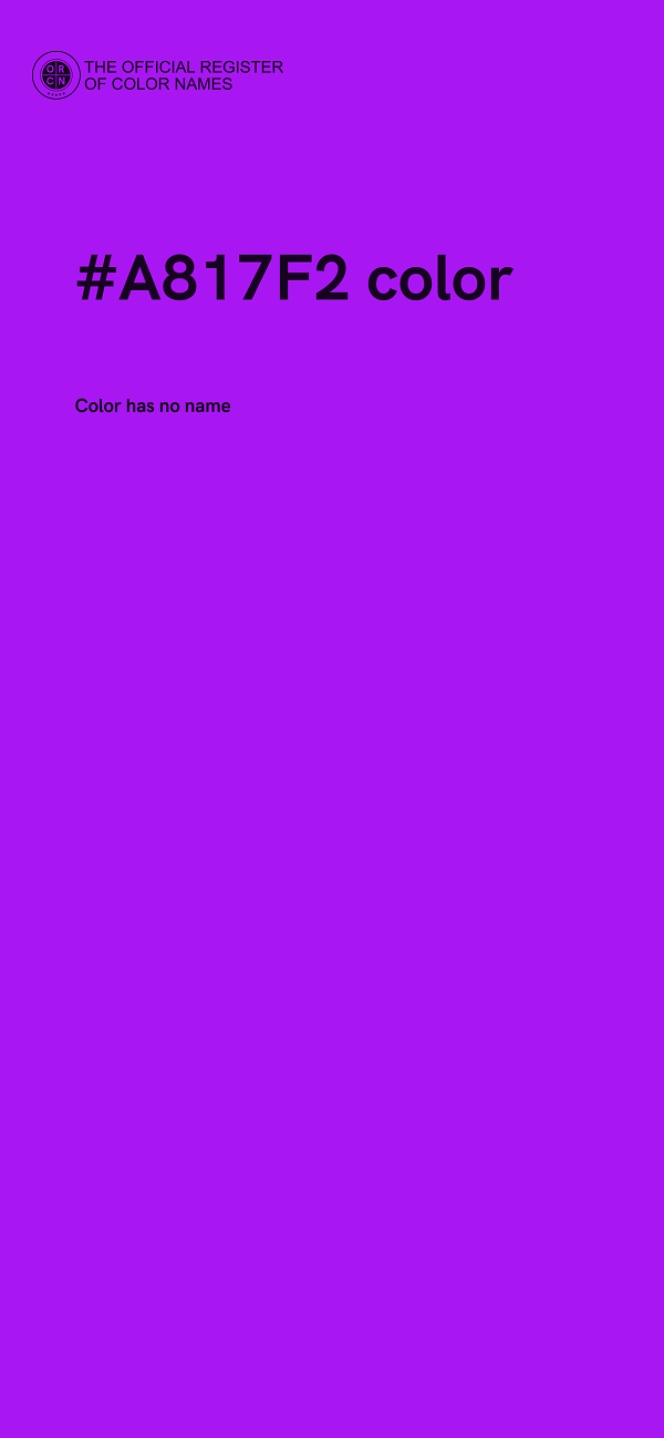 #A817F2 color image