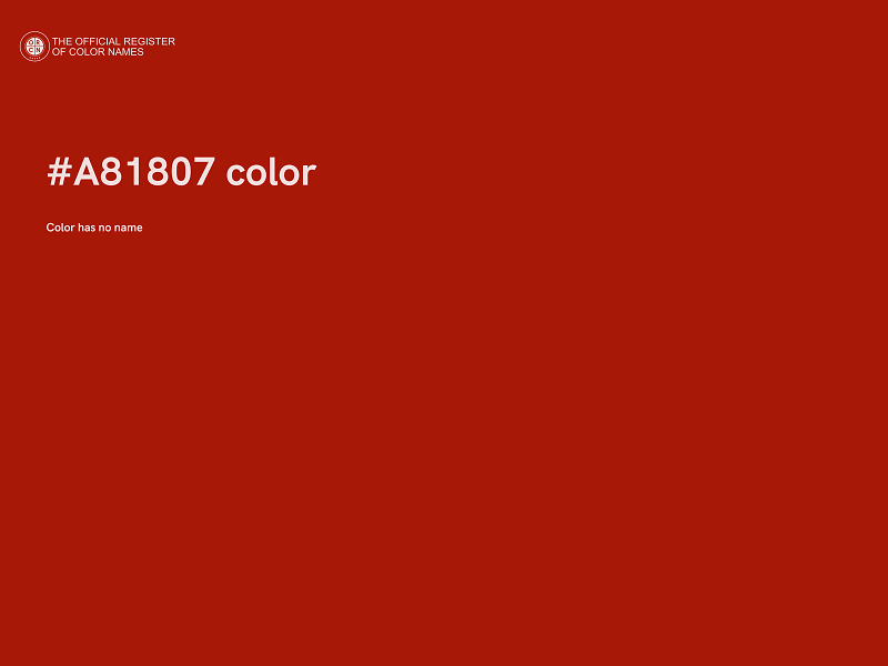 #A81807 color image