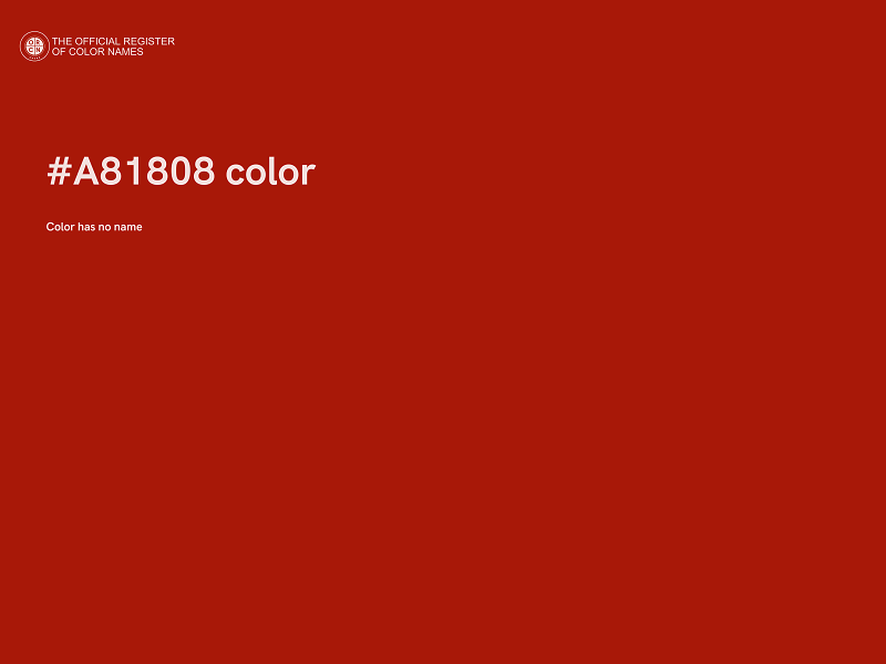 #A81808 color image