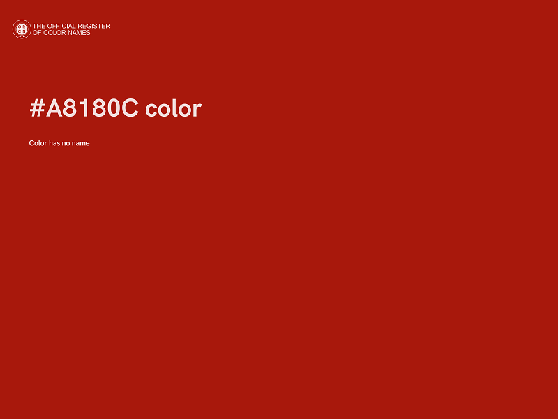 #A8180C color image