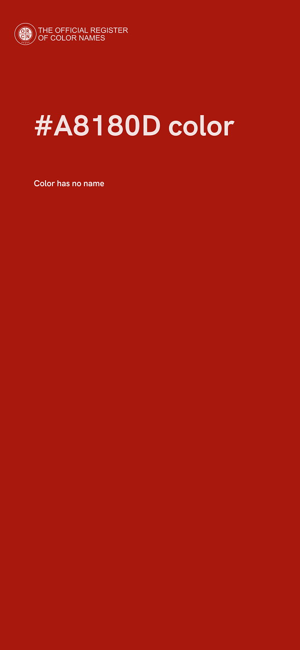 #A8180D color image