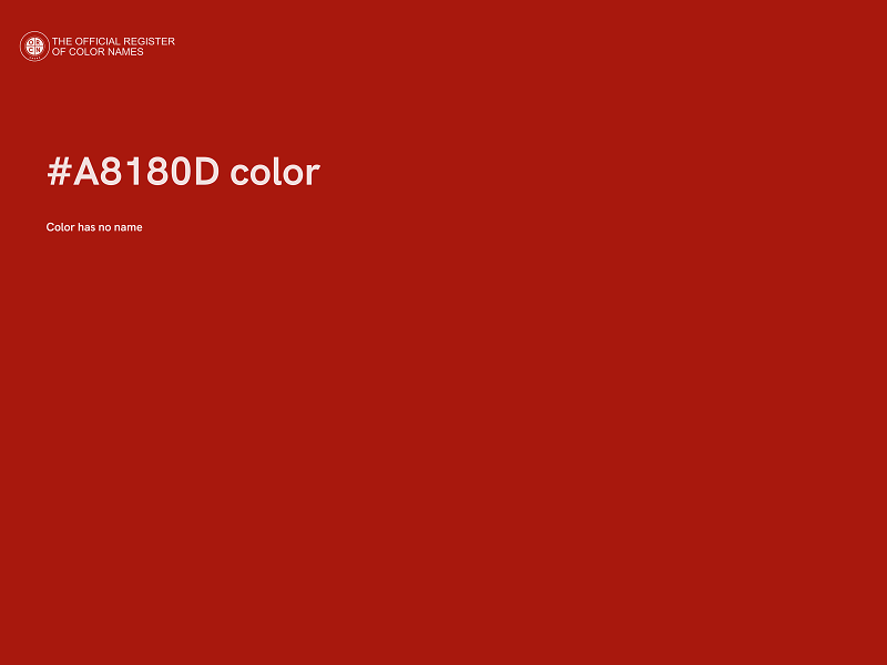 #A8180D color image