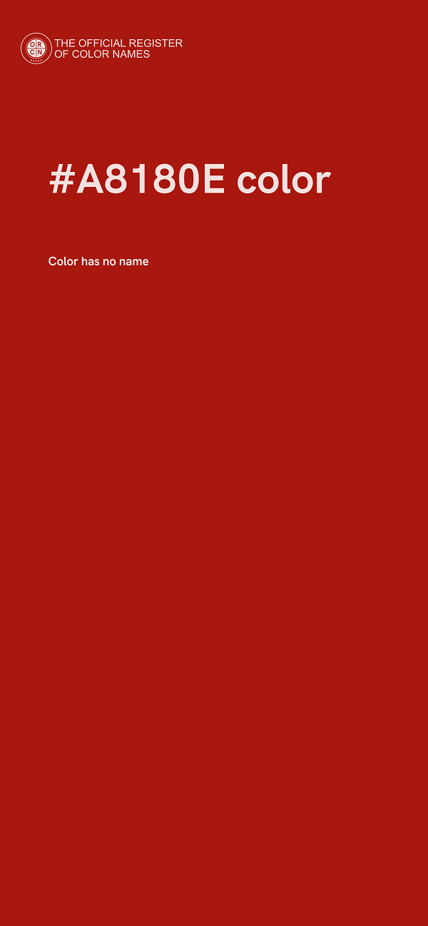 #A8180E color image