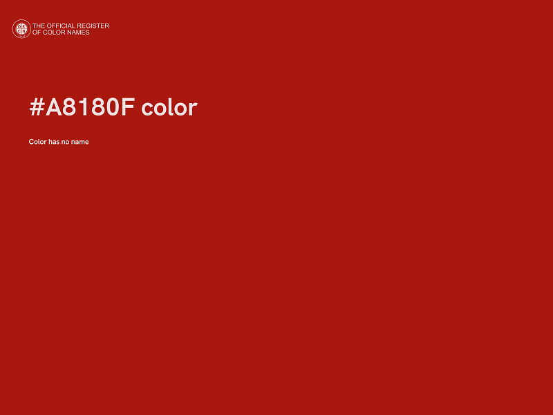 #A8180F color image