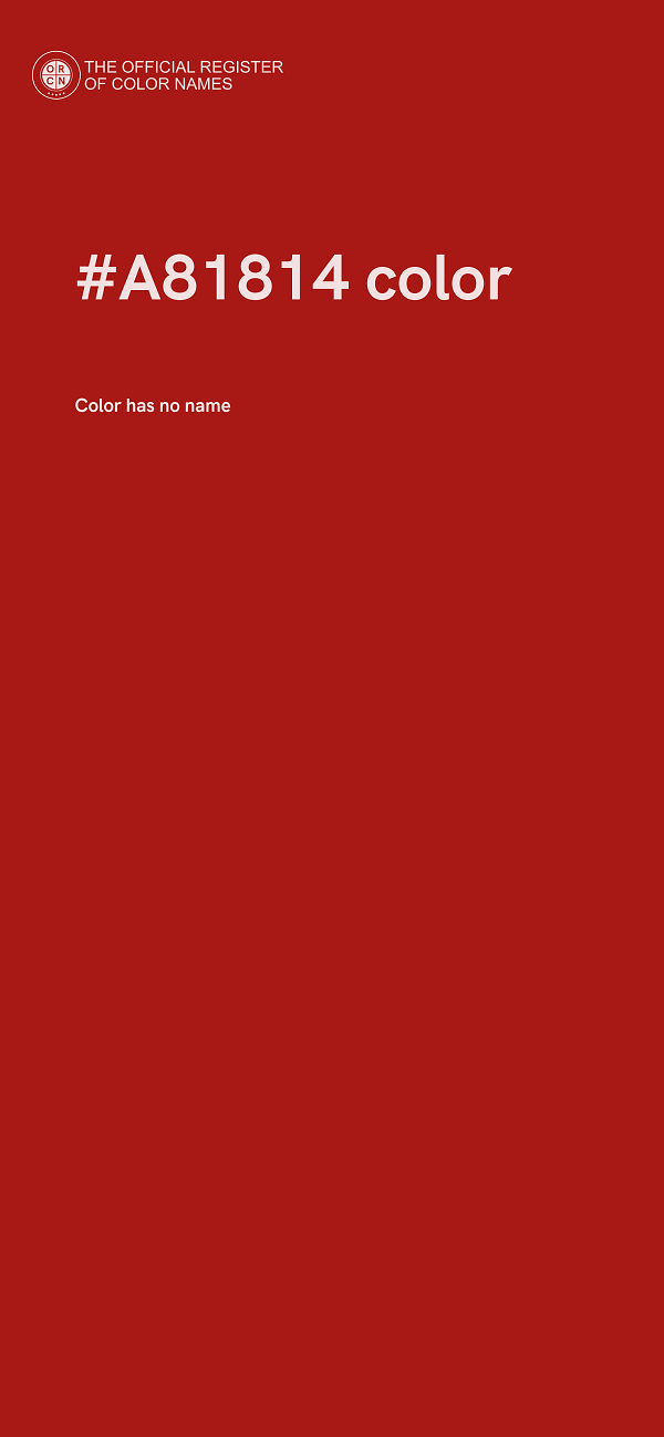 #A81814 color image