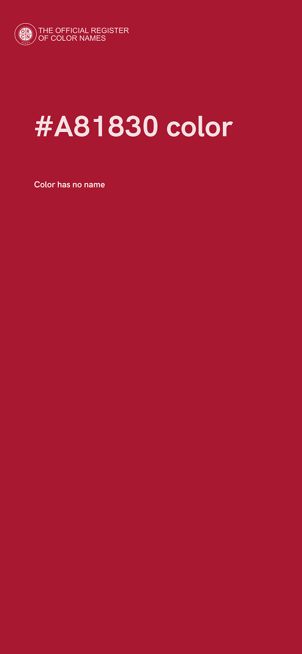 #A81830 color image