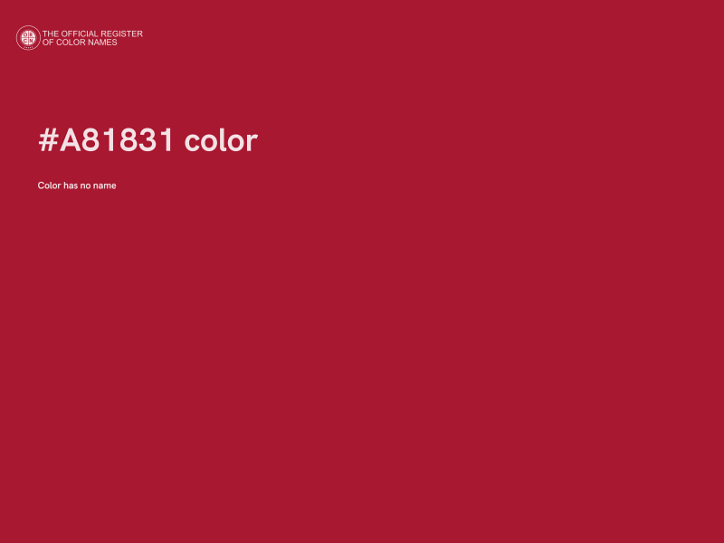 #A81831 color image