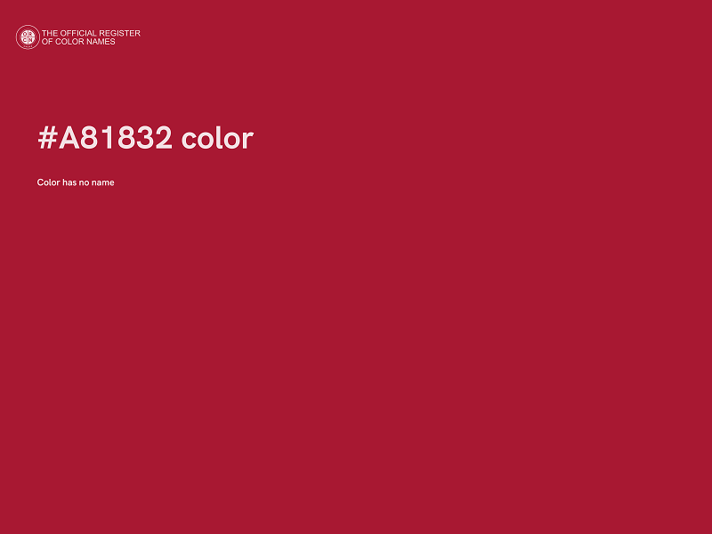 #A81832 color image