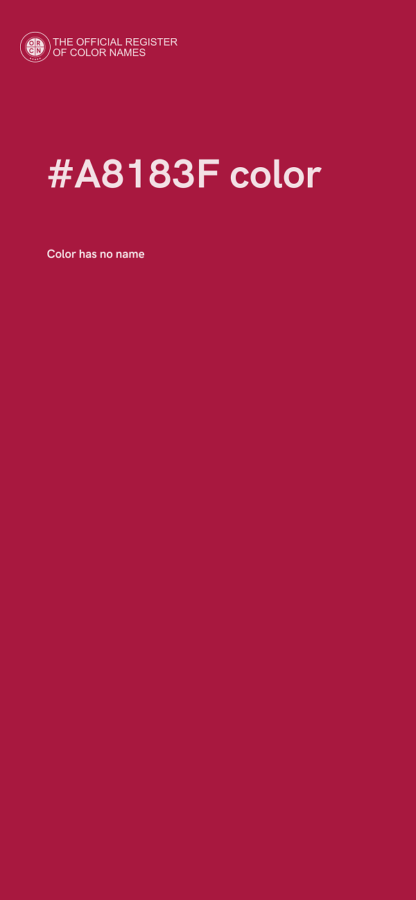 #A8183F color image