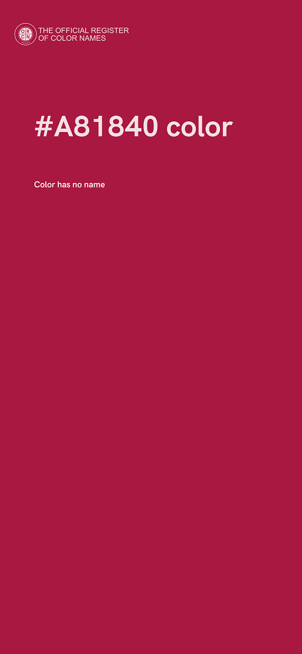 #A81840 color image
