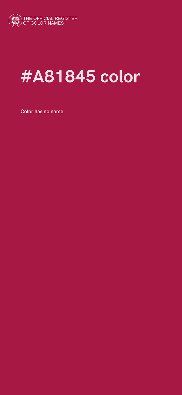#A81845 color image