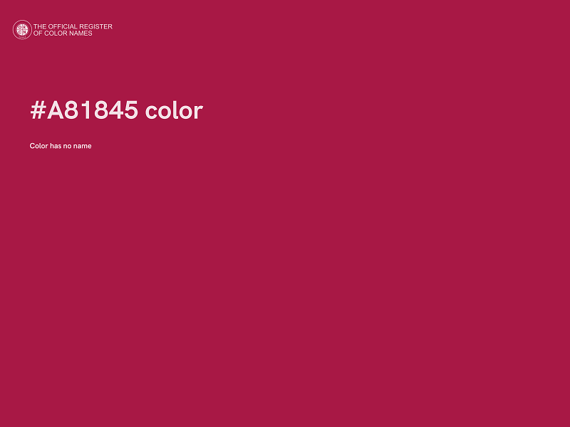 #A81845 color image