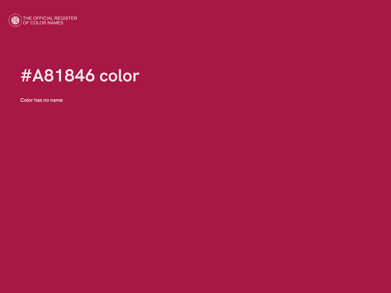 #A81846 color image