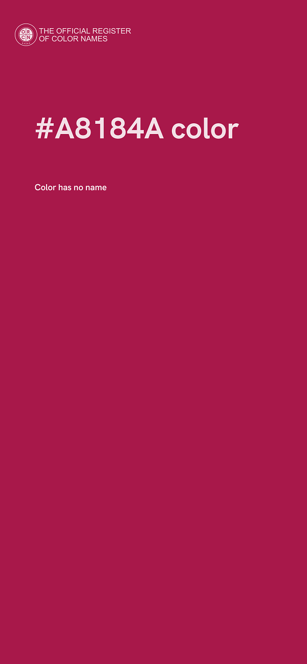 #A8184A color image