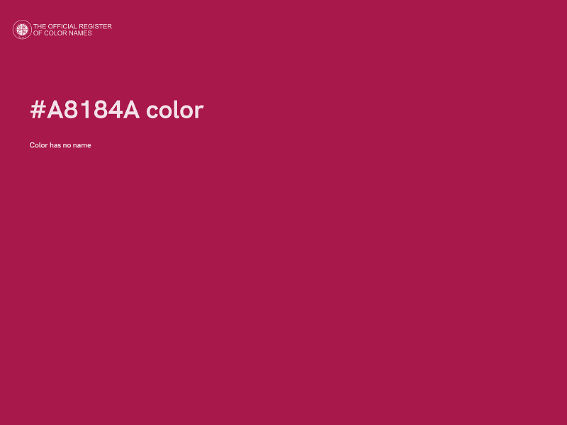 #A8184A color image