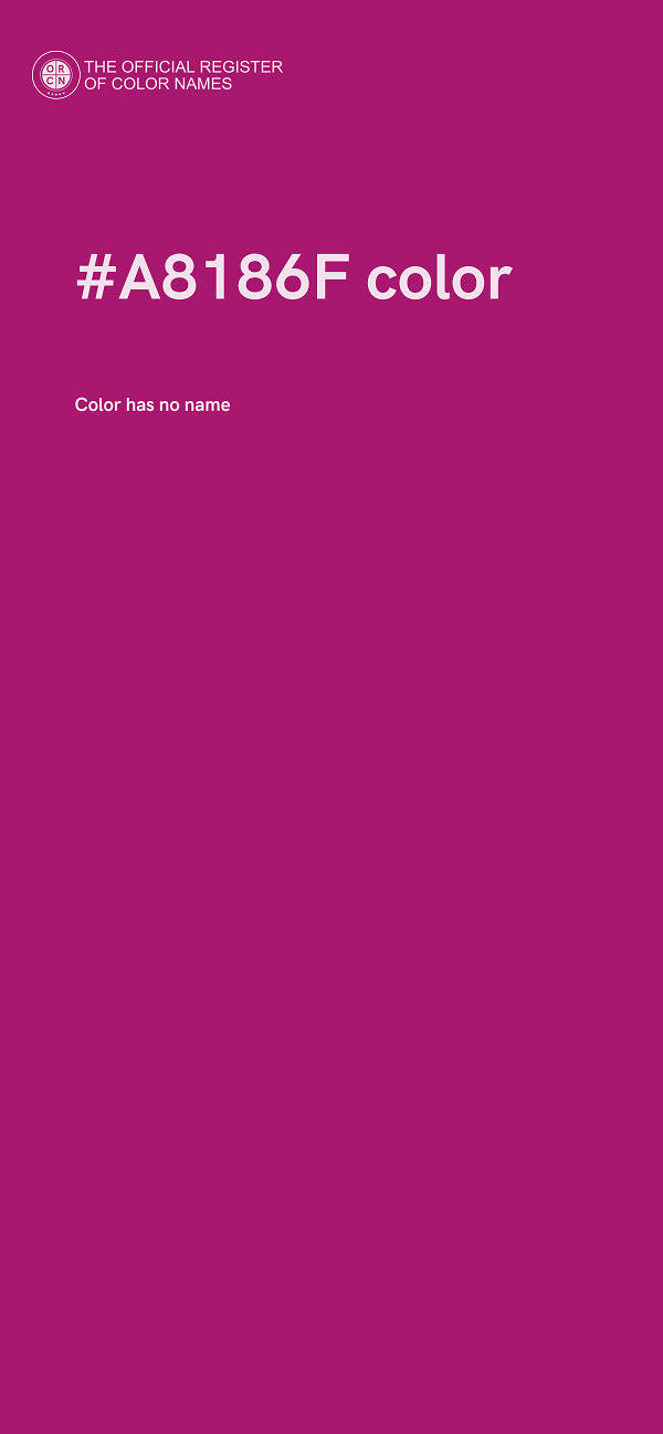#A8186F color image