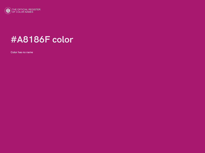 #A8186F color image