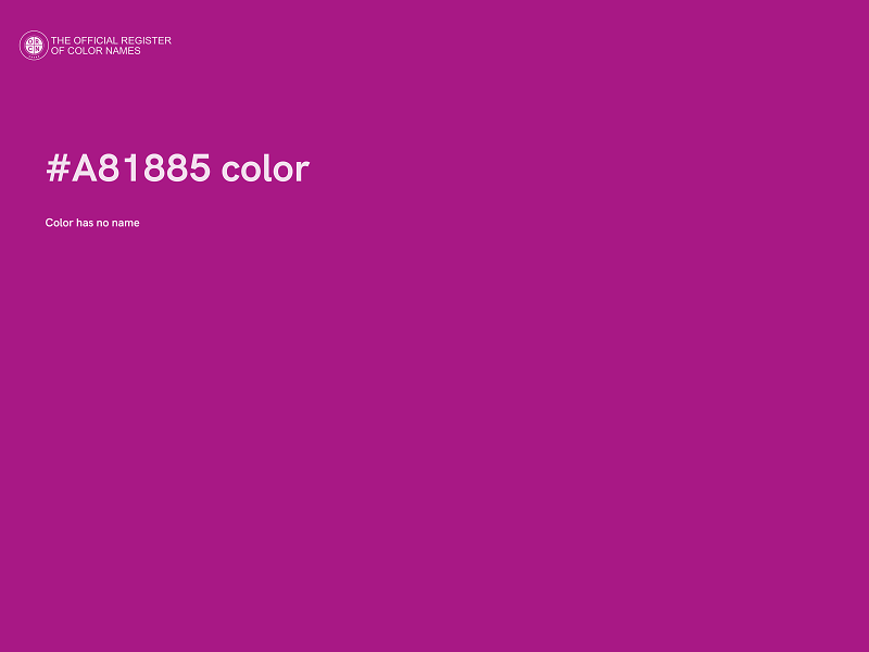 #A81885 color image