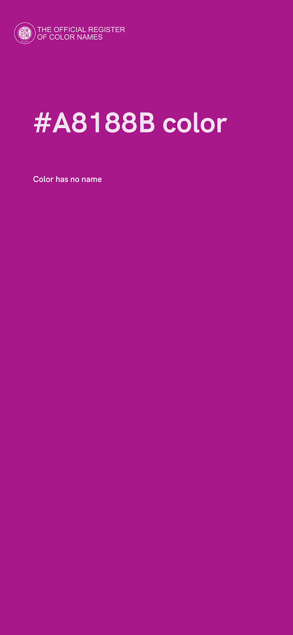 #A8188B color image