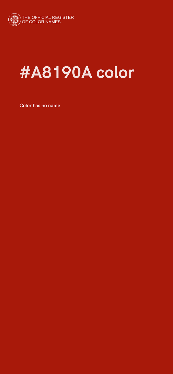 #A8190A color image