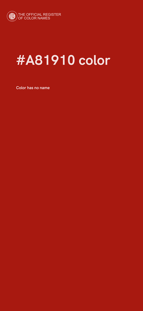 #A81910 color image