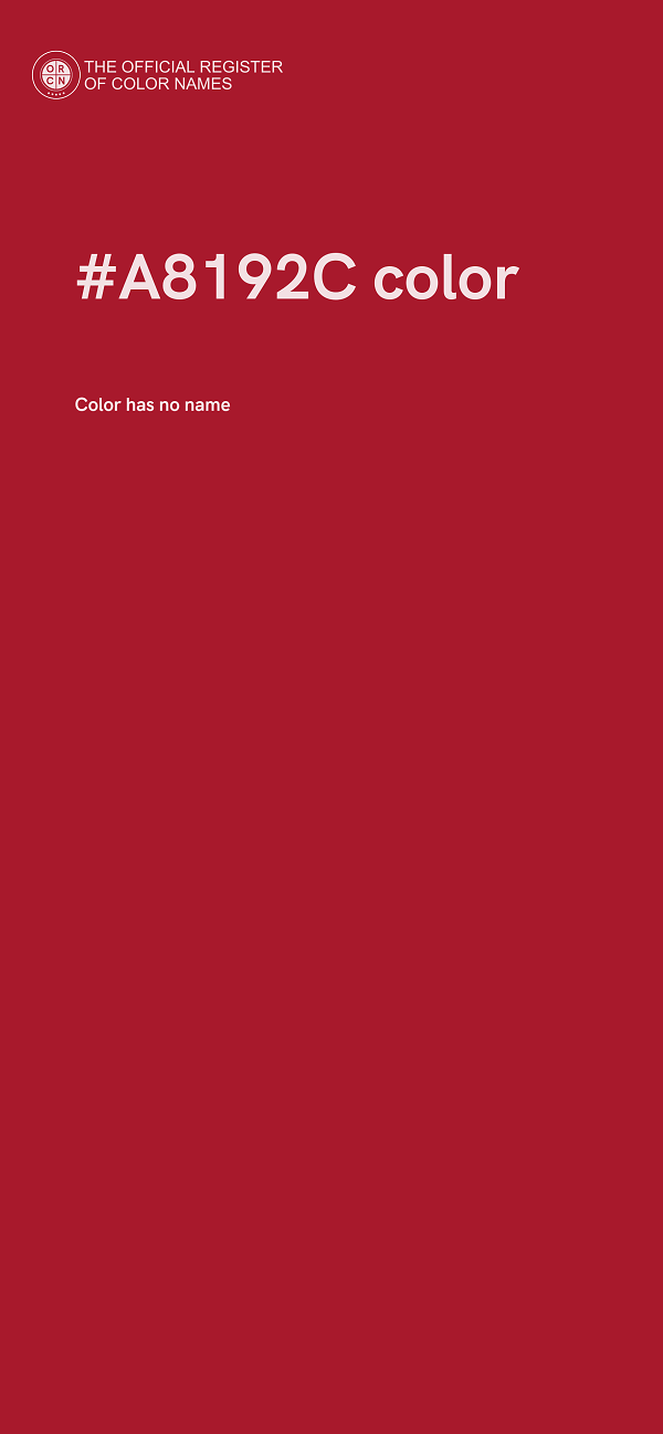 #A8192C color image