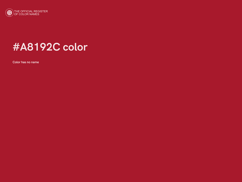 #A8192C color image