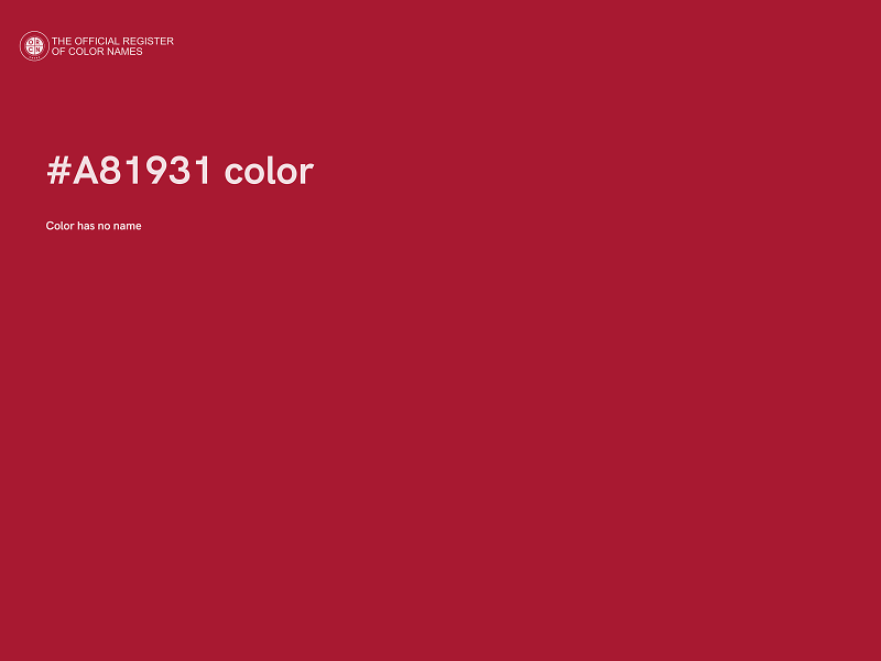 #A81931 color image