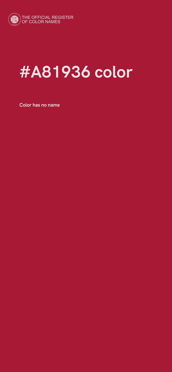 #A81936 color image