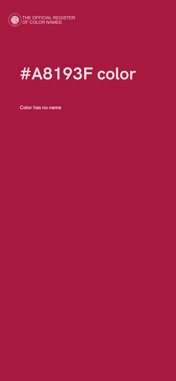 #A8193F color image
