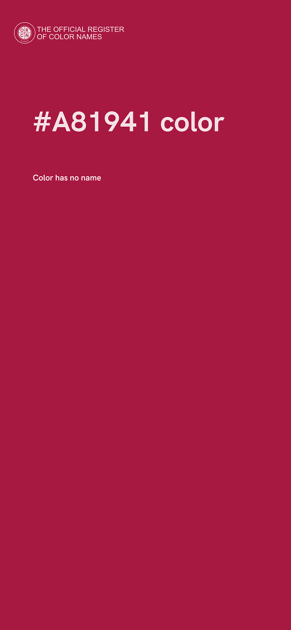 #A81941 color image