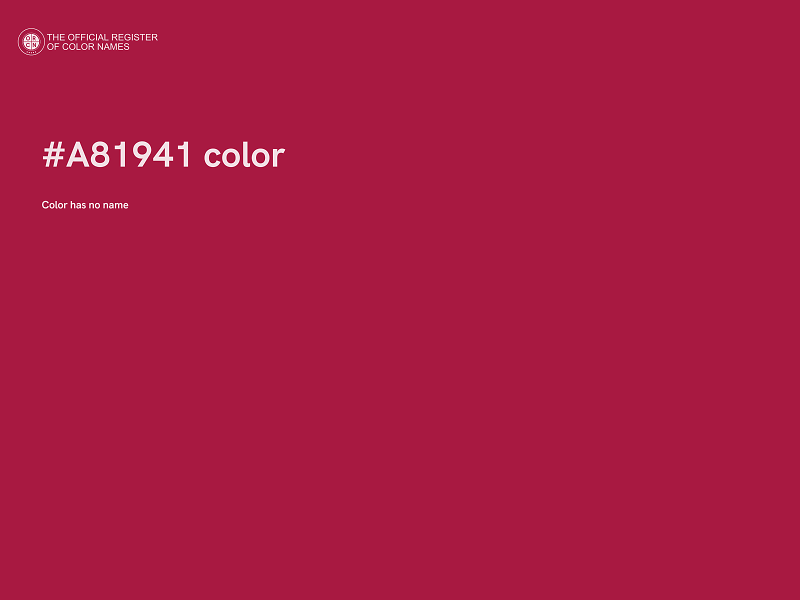 #A81941 color image