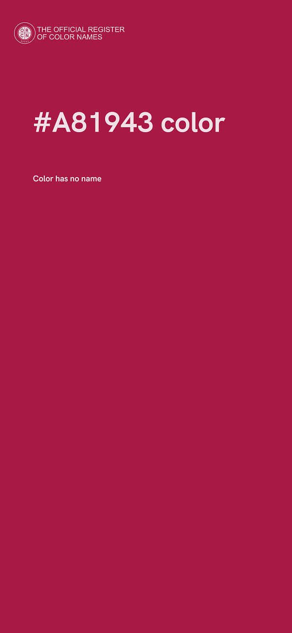 #A81943 color image