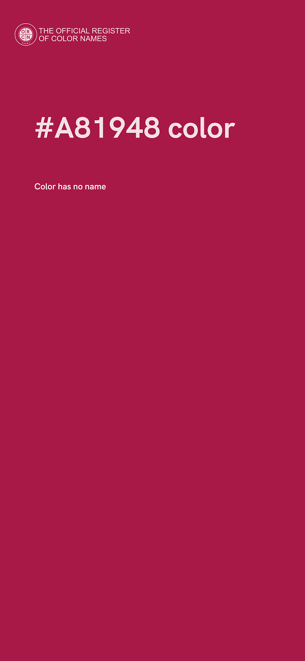 #A81948 color image