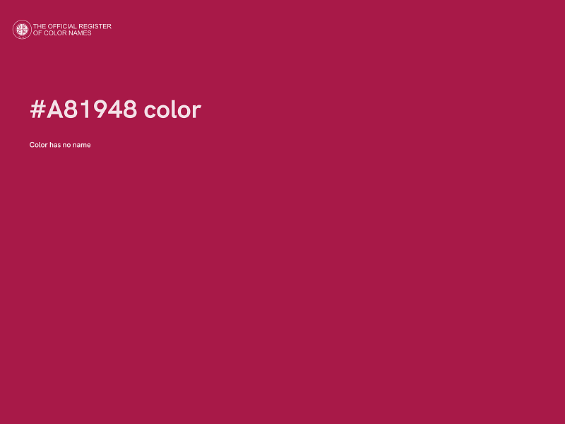 #A81948 color image