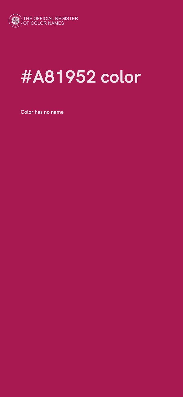 #A81952 color image