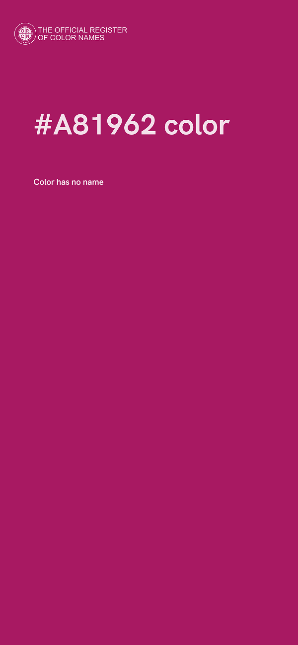 #A81962 color image