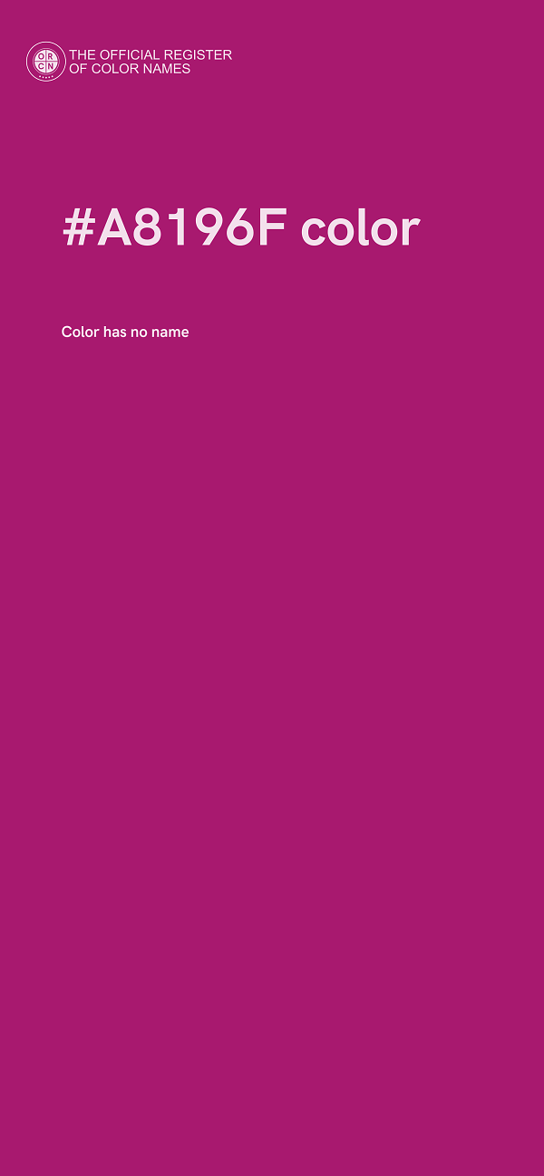 #A8196F color image
