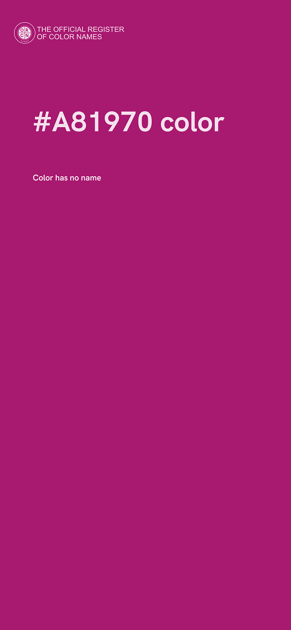 #A81970 color image