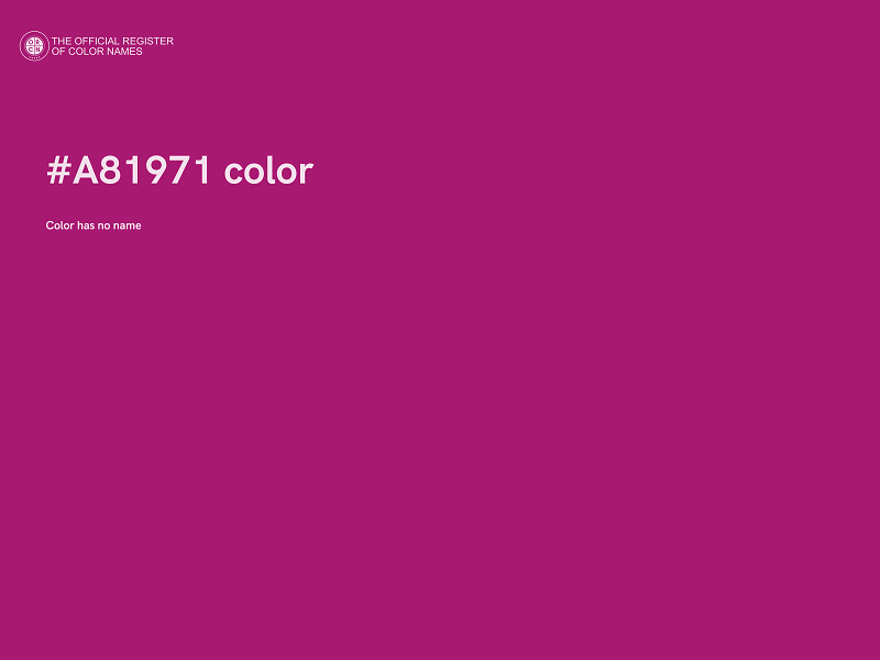 #A81971 color image