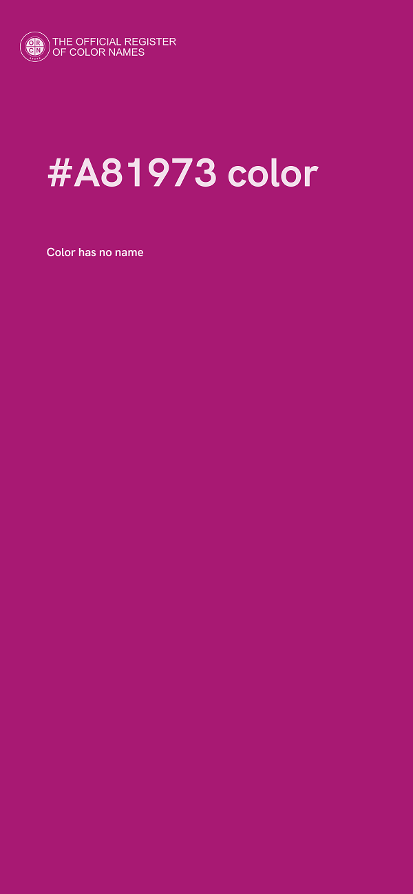 #A81973 color image