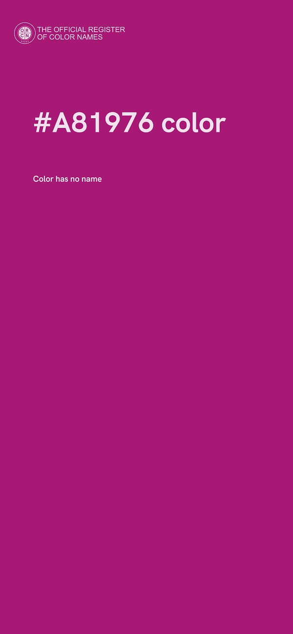 #A81976 color image